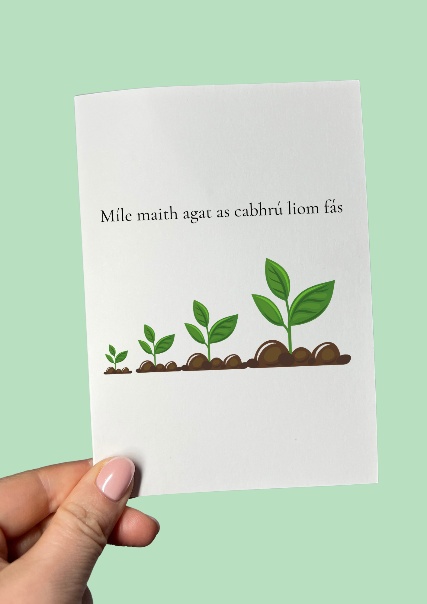 greeting- instagram (7) Míle maith agat as cabhrú liom fás (A thousand thanks for helping me grow) - Image 1