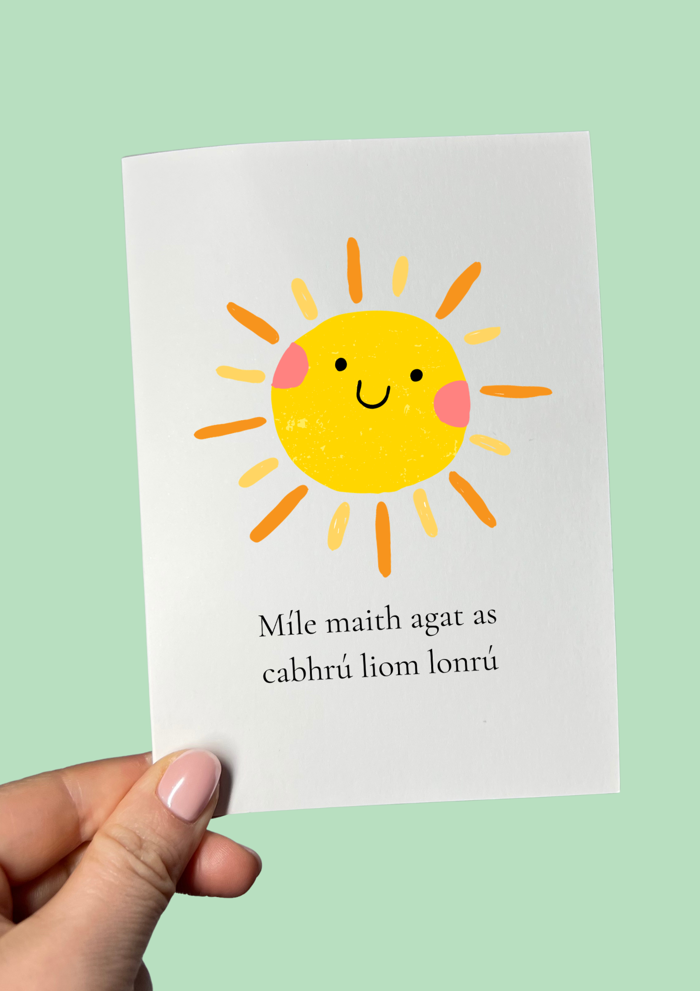 greeting- instagram (8) Míle maith agat as cabhrú liom lonrú (A thousand thanks for helping me shine) - Image 1